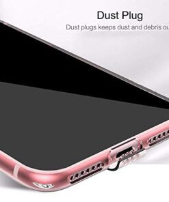 Winble Silicone Slim Crystal Clear Camera Protection Built in Anti dust Plugs Anti Slip Grip Back Cover for OnePlus Nord CE 5G One Plus Nord CE 5G Transparent 0 4