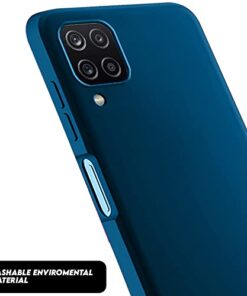 Winble Soft Silicone Back Case For Samsung Galaxy A12 M12 F12 Back Case Cover Camera Protection Protective Back Cover Designed For Samsung Galaxy A12 M12 F12 Blue 0 2