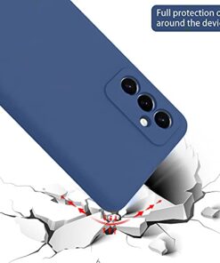Winble Soft Silicone Camera Protection Protective Back Cover for Samsung Galaxy M52 5G Blue 0 3