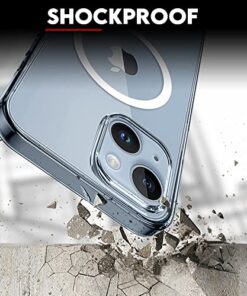 Winble TPU Magnetic Back Cover For Iphone 14 Case Cover Anti Fall Clear Non Yellow Protective Clear Shockproof Compatible With Magsafe Case For Iphone 14 0 1