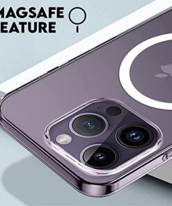 Winble TPU Magnetic Cover For Iphone 14 Pro Max Case Cover Anti Fall Clear Non Yellow Protective Clear Shockproof Back Compatible With Magsafe Case For Iphone 14 Pro Max 0 2