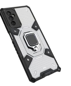 Winble Thermoplastic Polyurethane Bumper Protection Armor Back Cover with Ring Holder for Samsung Galaxy M52 5G Transparent 0 2