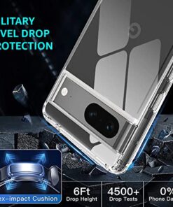 Winble Ultra Hybrid Back Cover Case for Google Pixel 7 Crystal Clear Hard TPU Back Camera Drop Protection Bumper Back Cover Case for Google Pixel 7 TPU Polycarbonate Transparent 0 0