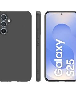 Winble Back Cover Case for Samsung Galaxy S25 5G Camera Protuction Bumper Soft Flexible Ultra Slim Matte Finish Silicon Protective Back Cover for Samsung Galaxy S25 5G Black 0 4