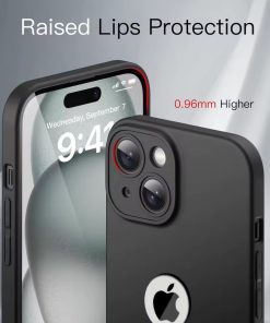 Winble Back Cover Case for iPhone 15 Cover Camera Protuction Bumper Soft Flexible Ultra Slim Matte Finish Silicon Protective Back Cover for iPhone 15 Black 0 1