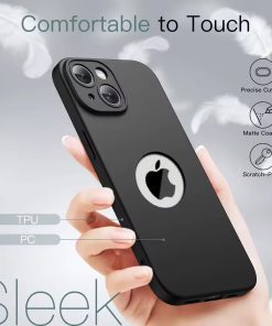Winble Back Cover Case for iPhone 15 Cover Camera Protuction Bumper Soft Flexible Ultra Slim Matte Finish Silicon Protective Back Cover for iPhone 15 Black 0 3