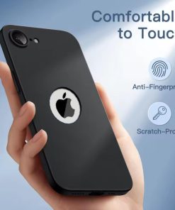Winble Back Cover Case for iPhone 16e Cover Camera Protuction Bumper Soft Flexible Ultra Slim Matte Finish Silicon Protective Back Cover for iPhone 16e Black 0 2